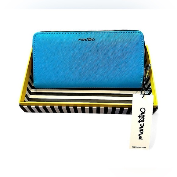 Marc Tetro Blue Dog ,Zip Around Long Wallet. - Picture 2 of 12